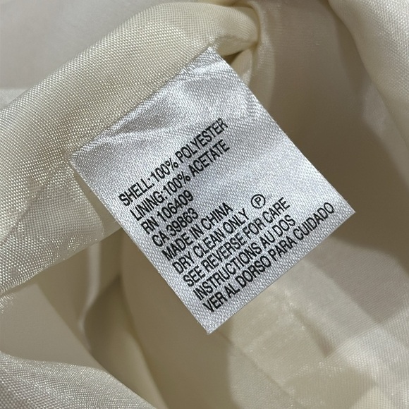 Tahari ASL ivory cream blazer belted satin sash notched collar Women’s Sz 6 - Picture 13 of 13